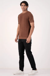 Men Sweater T-Shirt (Brown)